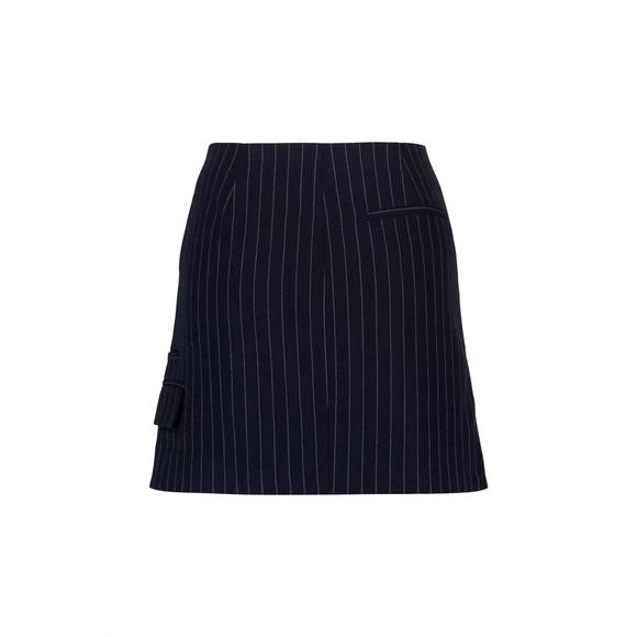 NEW SAEMDI pinstripe skirt in navy - Picture 4 of 4